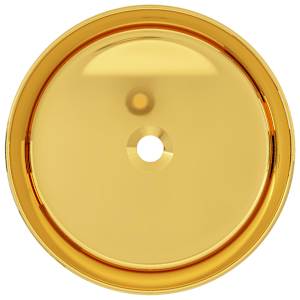 vidaXL Waschbecken 40 x 15 cm Keramik Golden