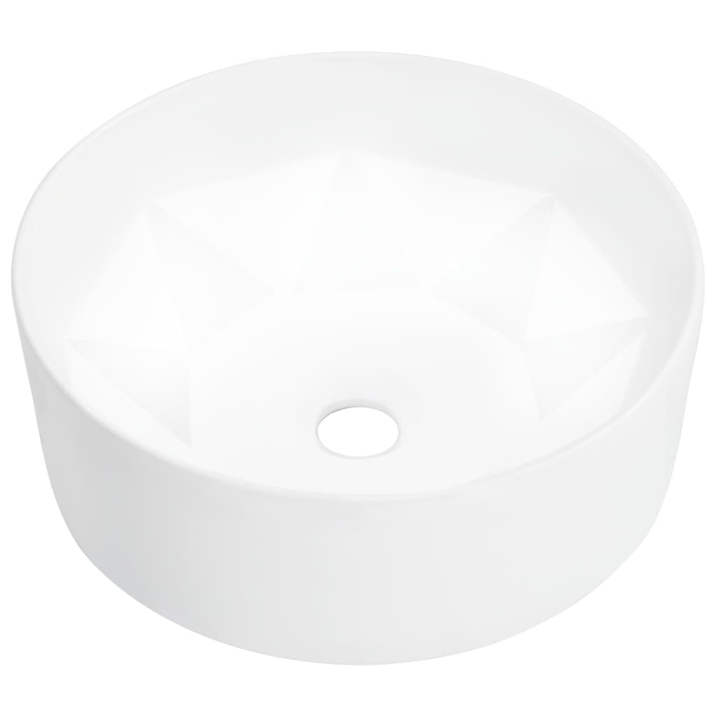vidaXL Chiuvetă de baie, alb, 36 x 14 cm, ceramică vidaXL
