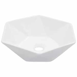 vidaXL valamu, 41 x 36,5 x 12 cm, keraamiline, valge