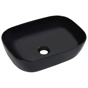 vidaXL valamu, 45,5 x 32 x 13 cm, keraamiline, must