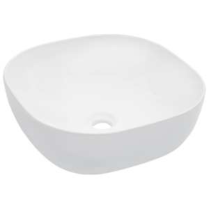 vidaXL valamu, 42,5 x 42,5 x 14,5 cm, keraamiline, valge