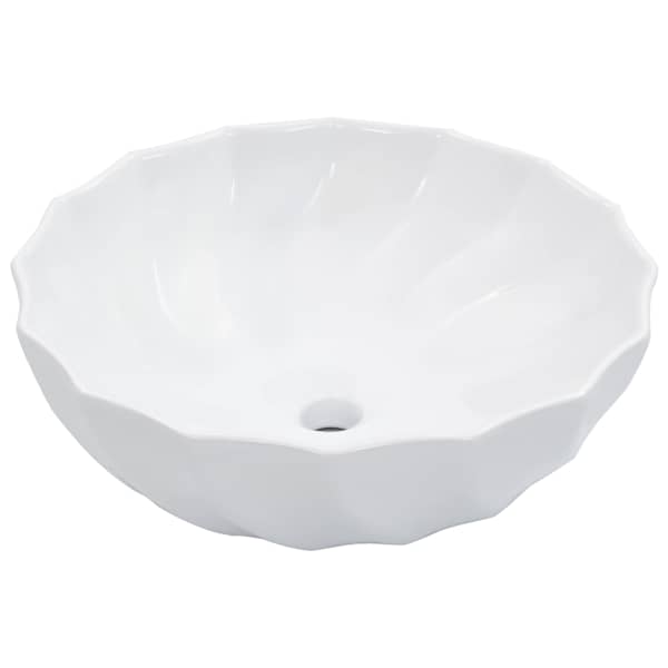 vidaXL valamu, 46 x 17 cm, keraamiline, valge
