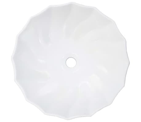 Lavabo De Cerámica Porcelana Art Blanco VidaXL