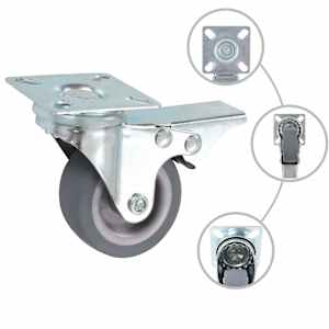 vidaXL Rodas girat&oacute;rias com trav&otilde;es duplos 4 pcs 50 mm