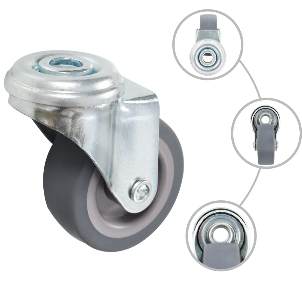 

vidaXL Zwenkwielen met boutgaten 4 st 50 mm