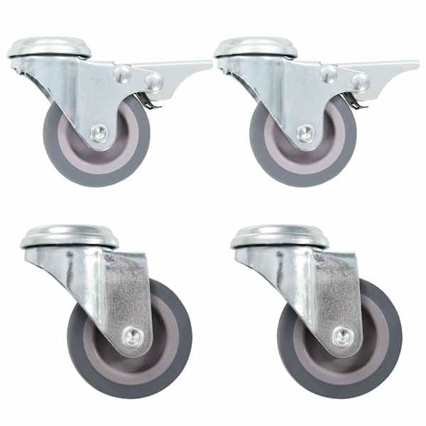 vidaXL poldiaukudega p&ouml;&ouml;rlevad rattad, 4 tk, 50 mm