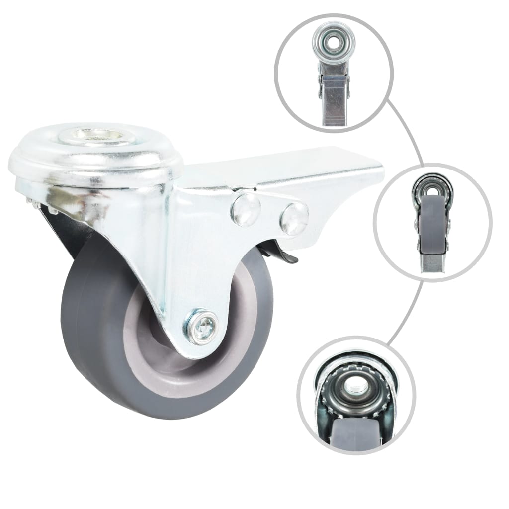 vidaXL Zwenkwielen met boutgaten 4 st 50 mm afbeelding