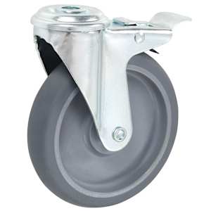 Otočná kolečka s otvorem pro šroub 4 ks 125 mm - obrázek 3