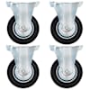 vidaXL fikseeritud rattad 4 tk, 100 mm