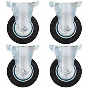 vidaXL fikseeritud rattad 4 tk, 100 mm