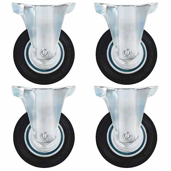 vidaXL fikseeritud rattad 4 tk, 100 mm