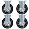 vidaXL fikseeritud rattad 4 tk, 125 mm