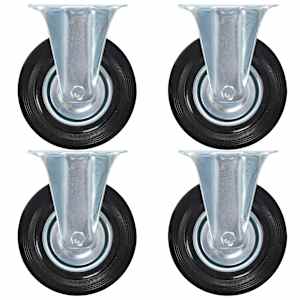 vidaXL fikseeritud rattad 4 tk, 125 mm