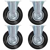 vidaXL Rodas fixas 4 pcs 125 mm