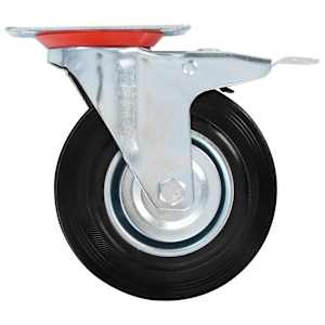 Otočná kolečka s dvojitou brzdou 4 ks 125 mm - obrázek 3