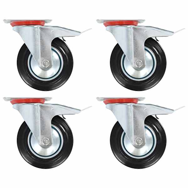 vidaXL p&ouml;&ouml;rlevad rattad topeltpiduritega 4 tk 160 mm