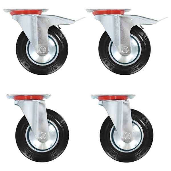 vidaXL p&ouml;&ouml;rlevad rattad 4 tk 160 mm