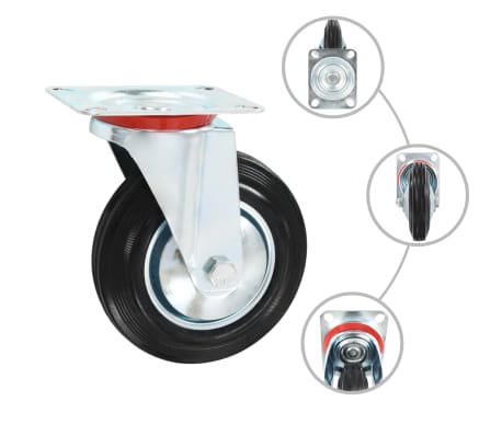 vidaXL Swivel Casters 4 pcs 160 mm