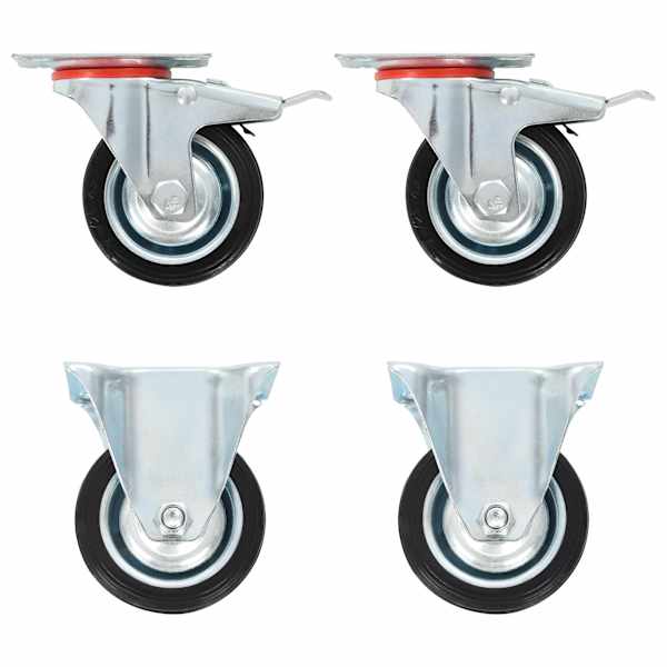 vidaXL p&ouml;&ouml;rlevad rattad 4 tk, 75 mm