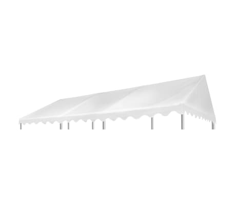 vidaXL pavillontopdække PVC 500 g/m² 6 x 4 m hvid