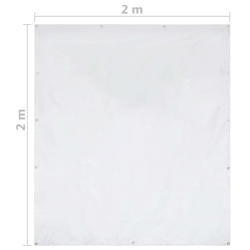 Fehér PVC rendezvénysátor-oldalfal 2 x 2 m 550 g/m² 