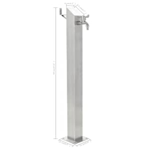 Zahradní sloupek na vodu nerezová ocel čtvercový 95 cm - obrázek 8