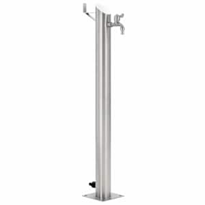 vidaXL veekraan aeda, roostevaba teras, &uuml;mar, 95 cm