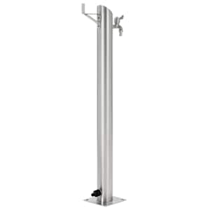 Zahradní sloupek na vodu nerezová ocel kulatý 95 cm - obrázek 3