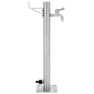 Zahradní sloupek na vodu nerezová ocel kulatý 65 cm - obrázek 2