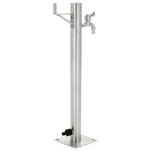 Zahradní sloupek na vodu nerezová ocel kulatý 65 cm - obrázek 3