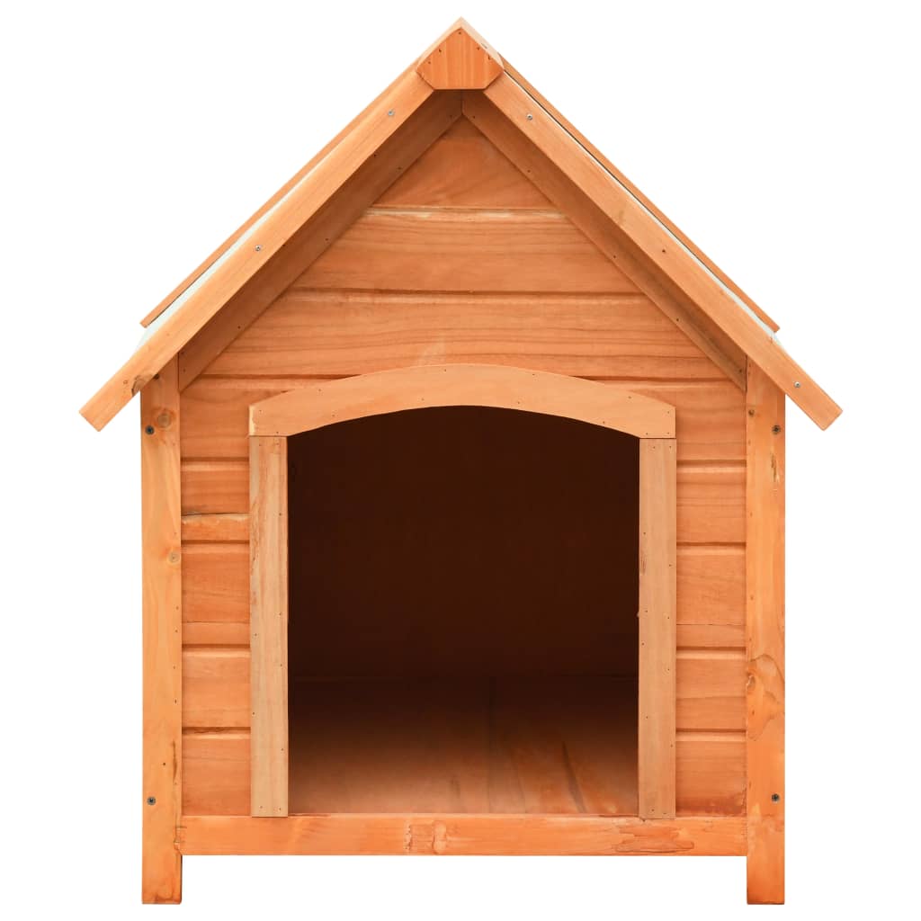 Thumbnail - vidaXL Hundehütte Kiefernholz & Tannenholz Massiv 72x85x82 cm