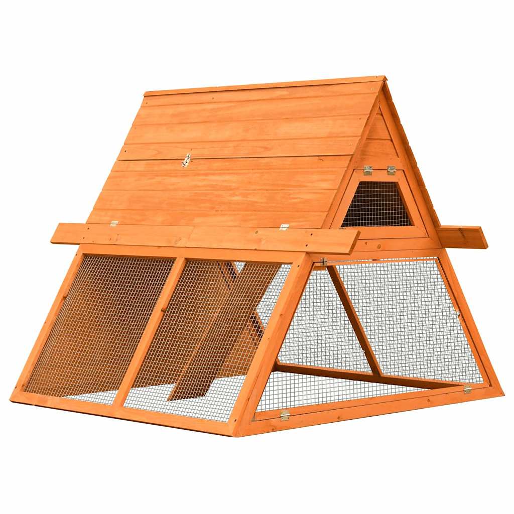 vidaXL Králíkárna 152 x 128 x 108 cm masivní borové a jedlové dřevo