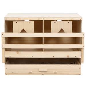 Snáškové hnízdo 2 boxy 63 x 40 x 45 cm masivní borovice - obrázek 5