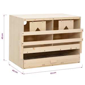 Snáškové hnízdo 2 boxy 63 x 40 x 45 cm masivní borovice - obrázek 10