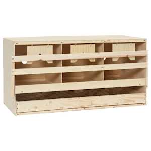 Snáškové hnízdo 3 boxy 72 x 33 x 38 cm masivní borové dřevo - obrázek 1