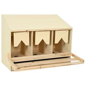 Snáškové hnízdo 3 boxy 93 x 40 x 65 cm masivní borovice - obrázek 2