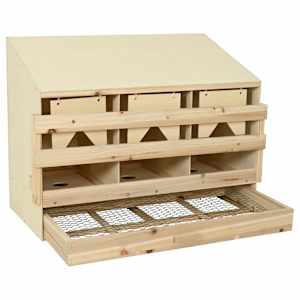 Snáškové hnízdo 3 boxy 93 x 40 x 65 cm masivní borovice - obrázek 4