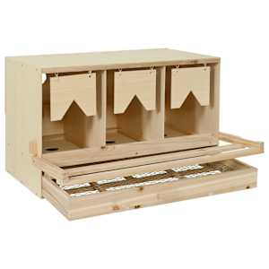 Snáškové hnízdo 3 boxy 96 x 40 x 45 cm masivní borovice - obrázek 3