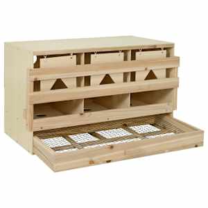 Snáškové hnízdo 3 boxy 96 x 40 x 45 cm masivní borovice - obrázek 4