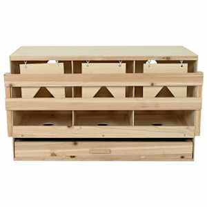 Snáškové hnízdo 3 boxy 96 x 40 x 45 cm masivní borovice - obrázek 5