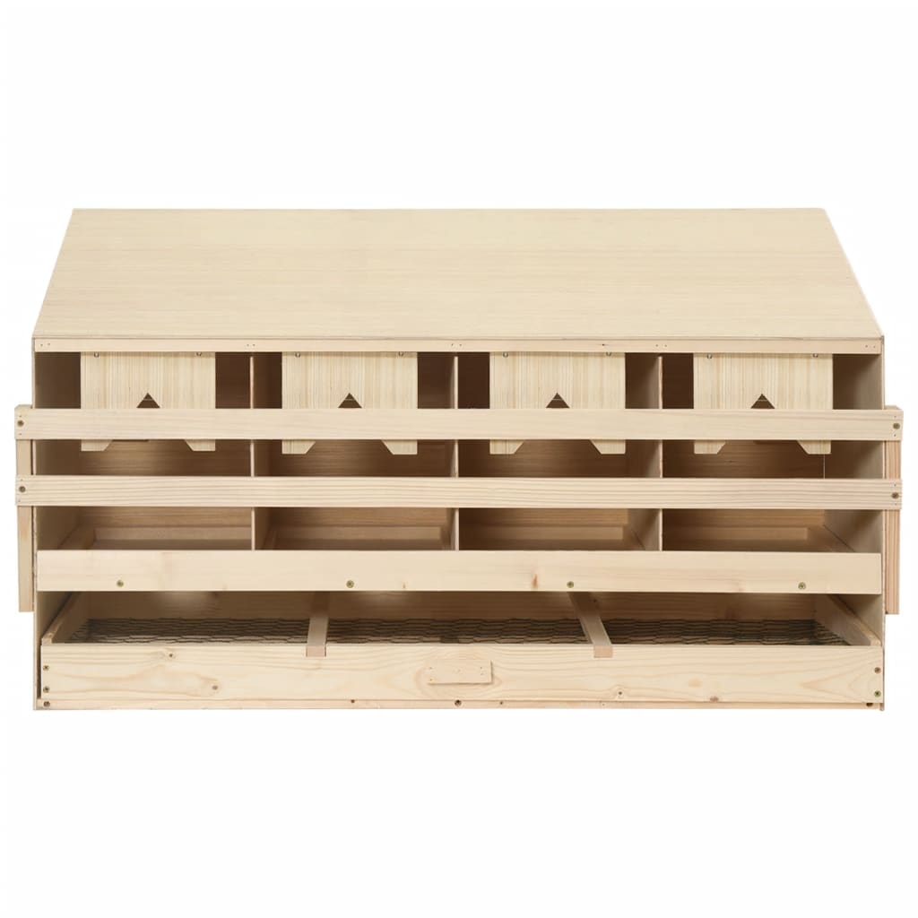 vidaXL Kippenlegkast 4 compartimenten 106x40x59 cm massief grenenhout afbeelding