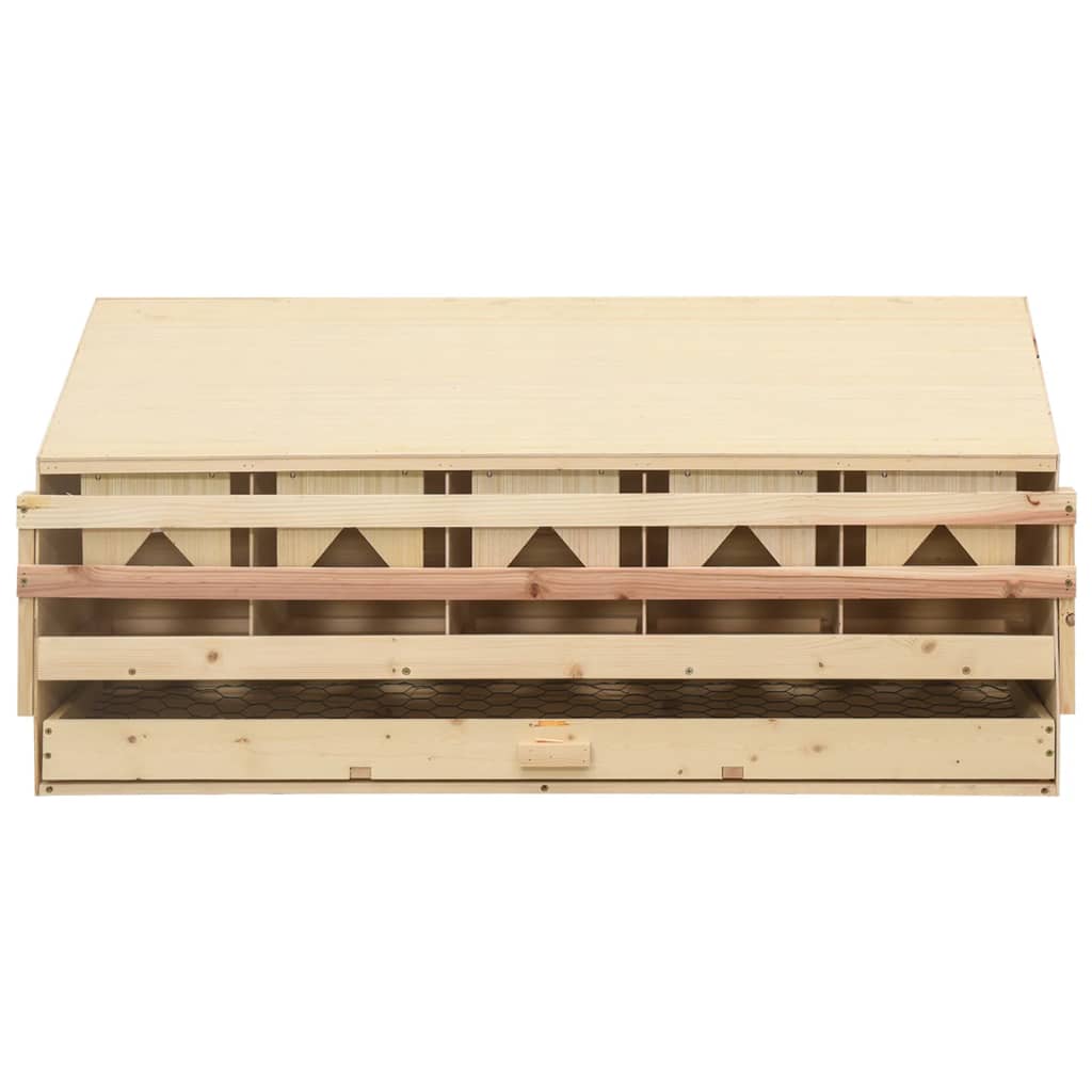

vidaXL Kippenlegkast 5 compartimenten 117x33x54 cm massief grenenhout