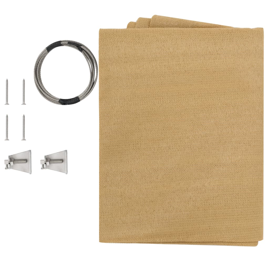 

vidaXL Balkonscherm hangend 140x230 cm HDPE beige