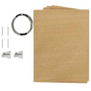 vidaXL Pakabinama balkono uždanga, smėlio spalvos, 140x230cm, HDPE