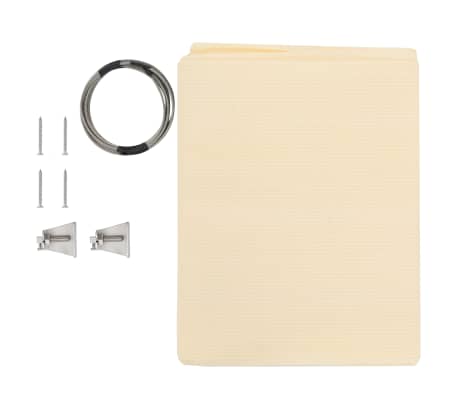 vidaXL Pakabinama balkono uždanga, kreminės spalvos, 140x230cm, HDPE