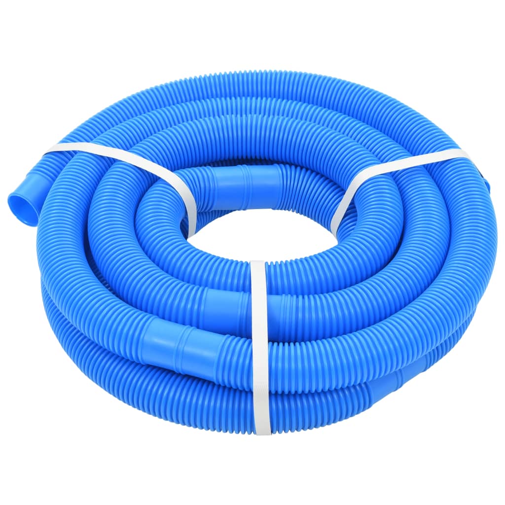 vidaXL Furtun de piscină cu cleme, albastru, 38 mm, 6 m 