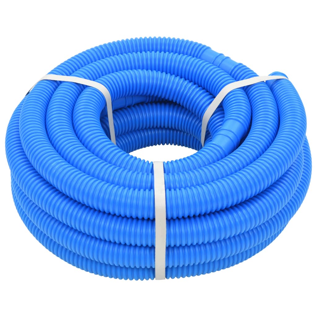 vidaXL Furtun de piscină cu cleme, albastru, 38 mm, 12 m 