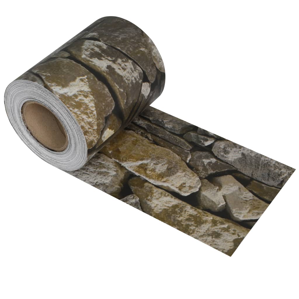 vidaXL PVC Fence Strip Roll 70x0.19 m Stone