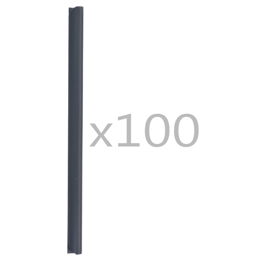 100 darab antracitszürke PVC kerítés tekercs rögzítő 