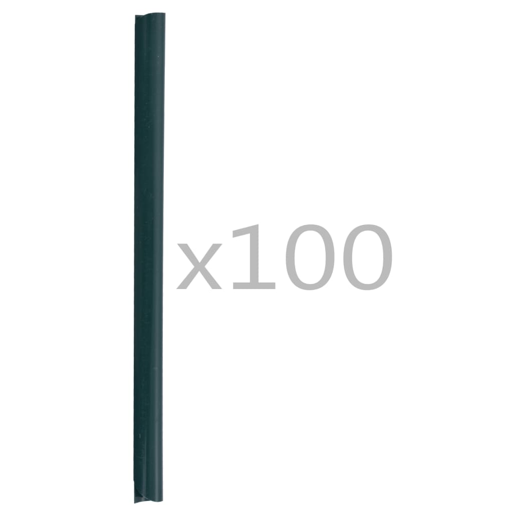 vidaXL 100 st Schuttingstrookklemmen PVC groen